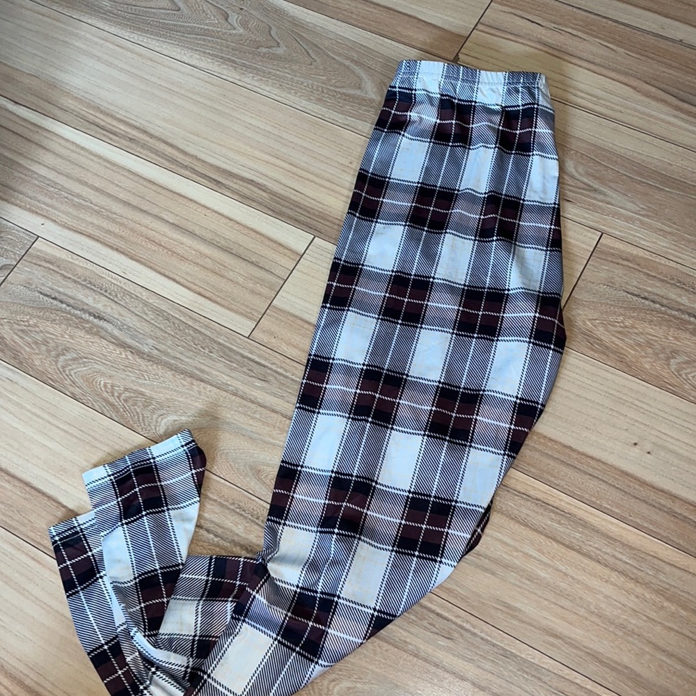 Plaid Silk Leggings